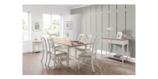 Provence Extending Dining Table - Grey Lacquer
