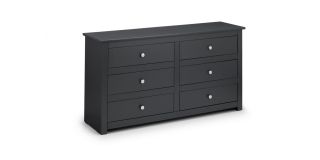Radley 6 Drawer Chest - Anthracite - Anthracite Lacquer