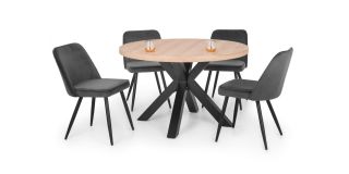 Burgess Dining Chair - Grey - Grey Velvet