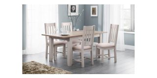 Richmond Extending Dining Table - Elephant Grey - Low Sheen Lacquer - Solid Oak with Real Oak Veneers