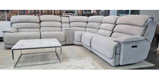 Harbor Fabric Electric Recliner With The Electric Headrest and USB - Ex-Display Showroom Model