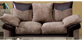 Dino Fabric 2 Seater Monty Metropolis Brown and Coffee Delivery up to 21-28 days