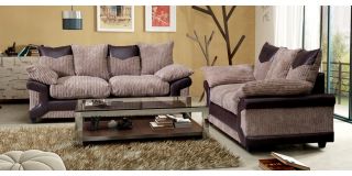 Dino Fabric 3 + 2 Seater Monty Metropolis Brown and Coffee Delivery up to 21-28 days