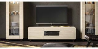 Perla White Larch Three Door TV Unit