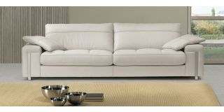 Alterego White Leather 3 + 2 Sofa Set With Chrome Legs Newtrend Available In A Range Of Leathers And Colours 10 Yr Frame 10 Yr Pocket Sprung 5 Yr Foam Warranty