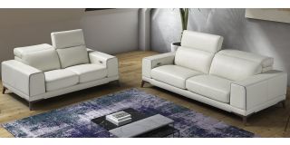 Bolton Ivory Leather 3 + 2 Sofa Set Electric Recliner With Wooden Legs And Adjustable Headrests Newtrend Available In A Range Of Leathers And Colours 10 Yr Frame 10 Yr Pocket Sprung 5 Yr Foam Warranty
