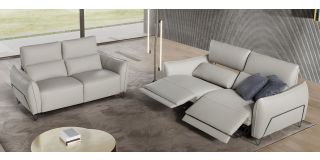 Nashira Cream Leather 3 + 2 Sofa Set Electric Recliners Newtrend Available In A Range Of Leathers And Colours 10 Yr Frame 10 Yr Pocket Sprung 5 Yr Foam Warranty