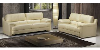 Bello Ivory Leather 3 + 2 Sofa Set With Wooden Legs Newtrend Available In A Range Of Leathers And Colours 10 Yr Frame 10 Yr Pocket Sprung 5 Yr Foam Warranty