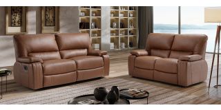 Aldebaran Brown Semi-Aniline Leather 3 + 2 Electric Recliners Newtrend Available In A Range Of Leathers And Colours 10 Yr Frame 10 Yr Pocket Sprung 5 Yr Foam Warranty