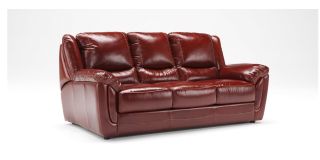 Fedra Ox-Blood Large Semi-Aniline Leather Sofa Bed Newtrend Available In A Range Of Leathers And Colours 10 Yr Frame 10 Yr Pocket Sprung 5 Yr Foam Warranty