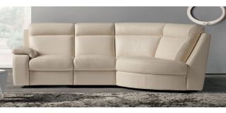 Harry Cream RHF Semi-Aniline Leather Corner Sofa Newtrend Available In A Range Of Leathers And Colours 10 Yr Frame 10 Yr Pocket Sprung 5 Yr Foam Warranty