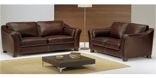 Piccadilly Dark Brown Leather 3 + 2 Sofa Set With Wooden Legs Newtrend Available In A Range Of Leathers And Colours 10 Yr Frame 10 Yr Pocket Sprung 5 Yr Foam Warranty