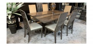 Status 1.6m Dining Table With 6 Cream Chairs (w:48 D:56 H:100cm)