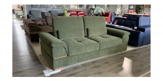 Privilege New Trend 3 Seater Olive Green Fabric Sofa With Motorised Raising Middle Table - Available In Different Colours Leathers And Sizes(Width Open 275cm)