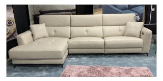 Dino Cream Pedro Ortiz Lhf Electric Recliner Corner Sofa With Electric Headrests And USB Ports