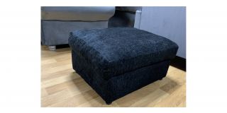Black Fabric Footstool Ex-Display Showroom Model 48625