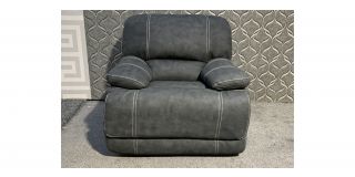 Gloucester Grey Fabric Electric Recliner Armchair With Contrast Stitching And USB Port Ex-Display Showroom Model 48823