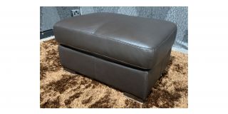 Lucca Dark Brown Sisi Italia Footstool With Wooden Lags - High Street Furniture Store Cancellation 48904