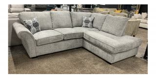 Chicago Grey RHF Fabric Corner Sofa With Wooden Legs Other Colours And Models Available (See Images)