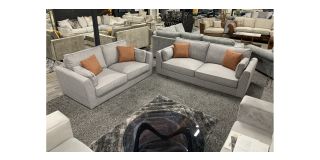 Grey Fabric 3 + 2 Sofa Set Ex-Display Showroom Model 49345