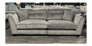 Ariana Silver 4+4 Sofas With The Industrial Look Of Leather But The Incredible Softness Of Luxury Velvet And Wooden Legs - Fv High Street Cancellation Orders - Other Combinations Available