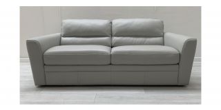 Marinelli Light Grey Large Leather Sofa Sisi Italia Semi-Aniline - Few Scuffs (see images) Ex-Display Showroom Model 49456