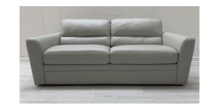 Marinelli Light Grey Large Leather Sofa Sisi Italia Semi-Aniline - Few Scuffs (see images) Ex-Display Showroom Model 49456