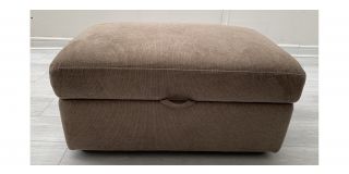 Sisi Italia Brown Fabric Storage Footstool Ex-Display Showroom Model 49458