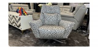 Twister Grey Fabric Chair With Chrome Swivel Base - Different Colours Available