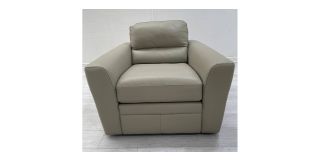 Amalfi Mushroom Leather Armchair Sisi Italia Semi-Aniline With Wooden Legs (see images) Ex-Display Showroom Model 50201