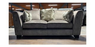 Ariana Chocolate 2 Seater Sofa With The Industrial Look Of Leather But The Incredible Softness Of Luxury Velvet And Wooden Legs - Silver Trim And Side Studs - Fv High Street Cancellation Order 50235