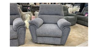 Milford Grey Fabric Armchair Manual Recliner - Electric And Static Armchair Also Available 50317