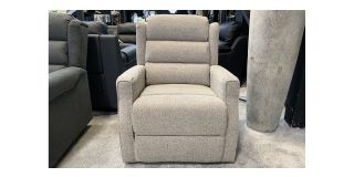 Palmero Beige Fabric Lift And Rise Electric Recliner Armchair