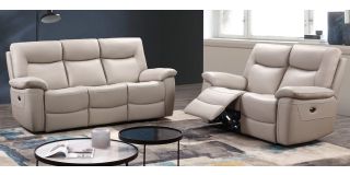 Lucia 3 + 2 Pearl Grey Electric Recliner Set Also Available In Black And Taupe Grey