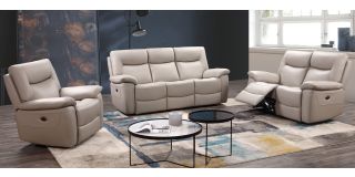 Lucia 3 + 2 + 1 Pearl Grey Electric Recliner Set Also Available In Black 50393