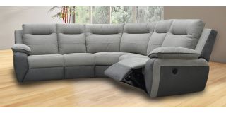 Avanti 2C2 Two-Tone Smoke-Grey Electric Recliner Corner In Micro-Fibre Fabric - Other Colours Available Brown-Smoke And Grey-Charcoal
