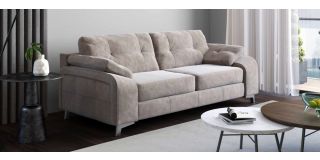 Billbo 3 + 2 Beige Fabric Sofa Set With Chrome Legs Other Combinations And Fabrics Also Available