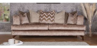 Cuncain 3 + 2 Aaron Mink Plush Velvet Scatter Back Sofa Set With Chrome Legs Other Combinations And Fabrics Also Available