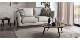 Rany 3 + 2 Grey Fabric Sofa Set With Wooden Legs Other Combinations Fabrics And Leather Finish Also Available