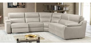 Gateway Newtrend 3c2 Rhf Electric Recliner Corner Sofa In Semi Aniline Leather