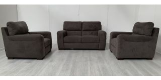 Lucca Brown Fabric 2 + 1 + 1 Static Sofa Set Sisi Italia With Wooden Legs High Street Furniture Store Cancellation 50565
