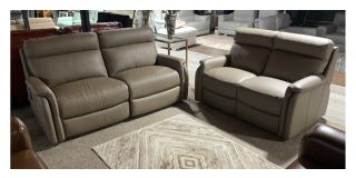 Fox Brown Newtrend Semi Aniline 3 Electric With Usb And 2 Seater Static Sofa Set