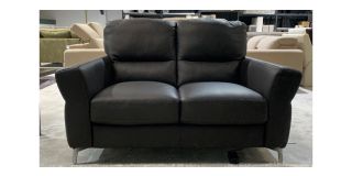 Winona Chocolate Brown Semi Aniline New Trend 2 Seater With Chrome Feet Ex-Display Showroom Model 51001