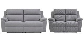 Tyler 3 + 2 Seater Stone Grey Fabric Electric Recliner Sofa Set