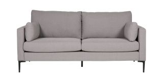 Wren 3 + 2 Seater Greige Fabric Sofa Set With Metal Legs