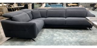 Alice Lhf Grey Aqua Clean Fabric Corner With Metal Legs And Adjustable Headrests