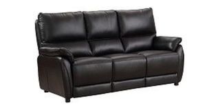 Esprit Black Leather 3 + 2 Sofa Set