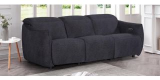 Libby Anthracite Fabric 3 + 2 Sofa Set Electric Recliners With Adjustable Headrests