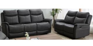 Arizona Slate Fabric 3 + 2 Sofa Set Manual Recliners