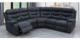 Gabrielle Grey Fabric Maunual Recliner 2C2 Corner Sofa